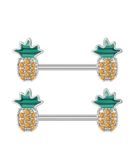 2pcs Animal Plant Series Nipple Piercing Shield Barbell for Women Both Sides Screwed Sexy Body Nipple Ring Piercings Nombril