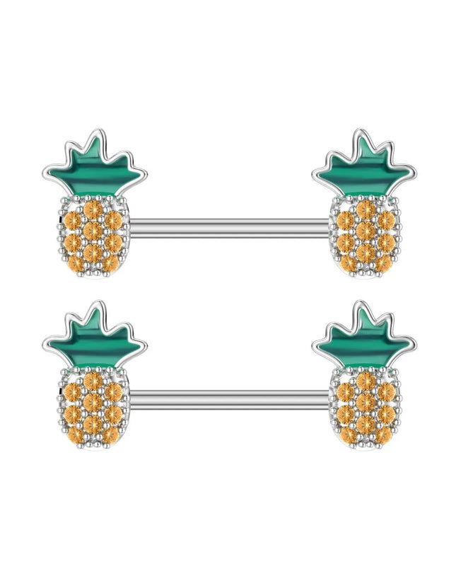 2pcs Animal Plant Series Nipple Piercing Shield Barbell for Women Both Sides Screwed Sexy Body Nipple Ring Piercings Nombril