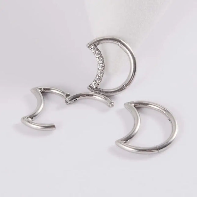 P9FE Stylish Women's Nose Rings Accessory Fashionable Nose Rings with Diamond Enhancement Dazzling Earring Adornment Charm