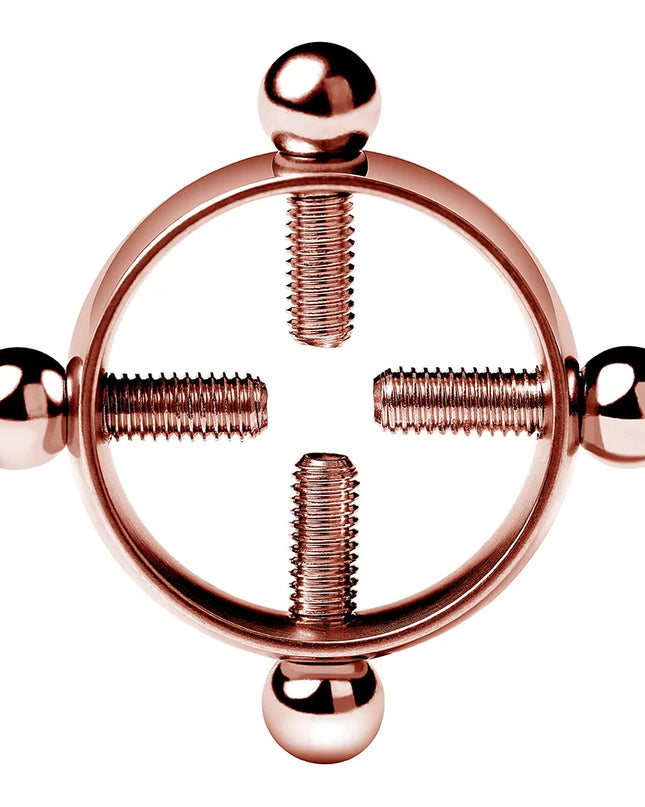 1Pcs Stainless steel cross nipple ring with adjustable nipple clip without piercing