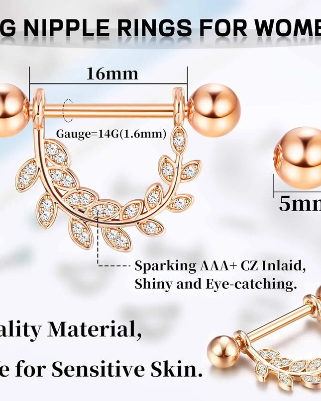 Bobisty Nipple Piercing Jewelry Stainless Surgical Steel Tongue Rings Ball Heart Butterfly Belly Barbell Body Jewelry for Women