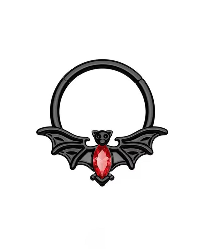 1PC stainless steel nose ring, bat nasal septum ring, hinge, earscreen cartilage, ear stud puncture, jewelry, heart, bee, star,