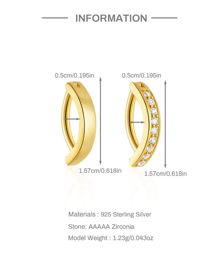 CANNER 1PC 925 Sterling Silver Smooth Abdominal Puncture Belly Button Buckle For Women Ins Minimalist Zircon Fine Body Jewelry