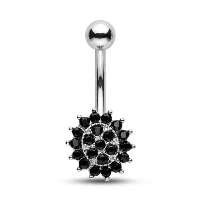 Belly Button Rings Mixed Purple Zircon Dangle Design Stainless Steel Durable Navel Rings for Daily Outfit Matching