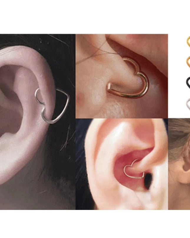 Heart Pearl Nose Rings Pointed Cone Love Lip Pierced Horseshoe Ring Skull Butterfly Nose Septum Piercing Earrings Tragus Jewelry