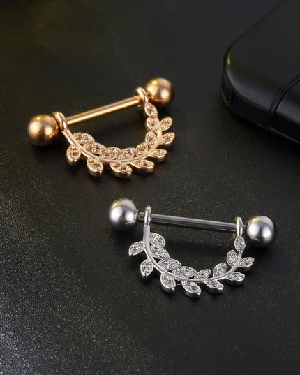 Sexy Nipple Ring Stainless Steel Zircon U Shape Barbell Nipple Studs Piercing Helix Piercing Body Papillary nail Jewelry