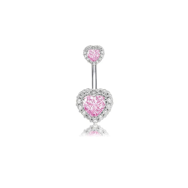 Belly Button Dangle Belly Rings Surgical Stainless Steel Cute Bow Butterfly Heart Flower Belly Button Piercing Jewelry For Women
