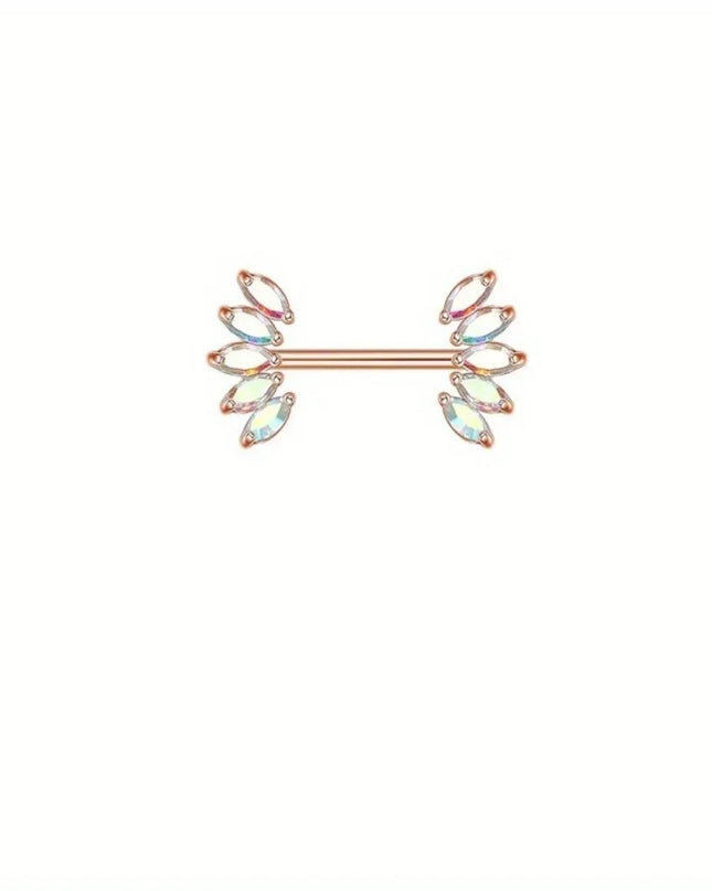 BESTEEL Belly Button Rings Stainless Steel Nipple Rings 14G Navel Barbell Belly Piercing Nipple Piercing Jewelry for Women