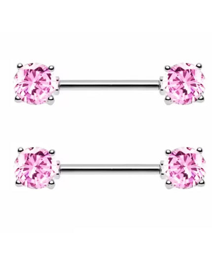 1Pair Pink Butterfly Nipple Piercing Jewelry Shiny Crystal Nipple Rings For Women Girls Heart Nipple Barbells Piercing Pezon