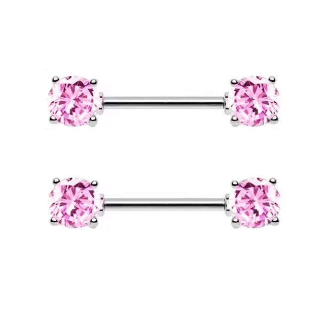 1Pair Pink Butterfly Nipple Piercing Jewelry Shiny Crystal Nipple Rings For Women Girls Heart Nipple Barbells Piercing Pezon