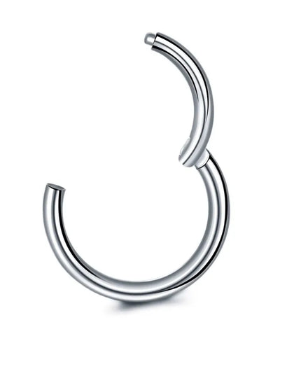 6Pcs/lot Stainless Steel Nose Ring Body Clip Hoop for Women Men Cartilage Piercing Segment Nose Hoop Septum Clicker Lip Ear Ring