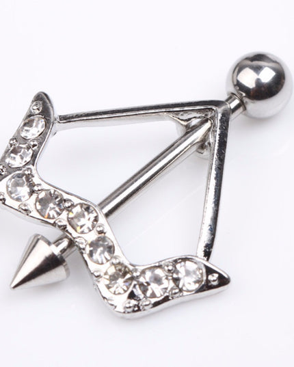 Straight Rod Snake Wing Nipple rings Breast Ring Heart Shaped Adjustable Nipple Piercing Human Jewelry
