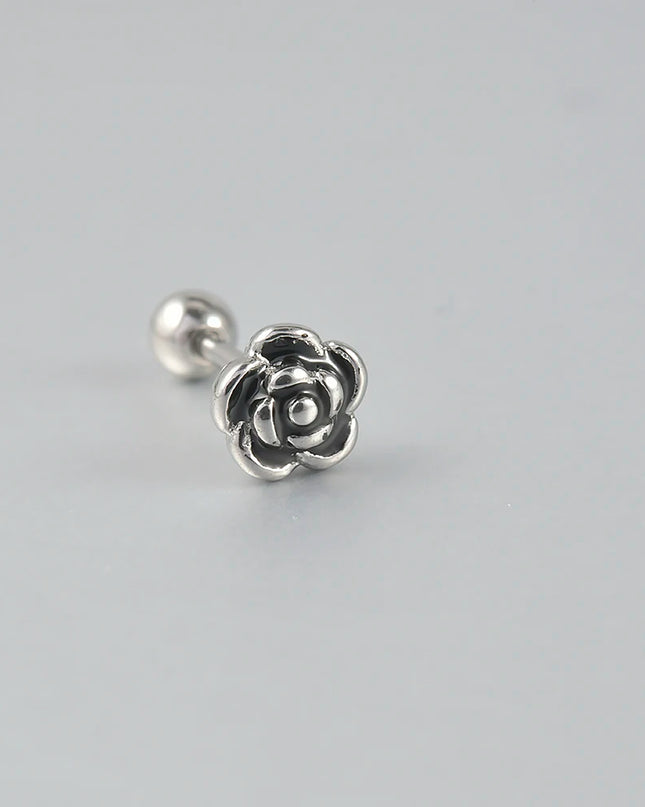 Surgical Steel Ear Barbell Helix Piercing Cartilage Ear Lobe Tragus Stud Earring Heart Rabbit Moon Rose Cross Earring Jewelry