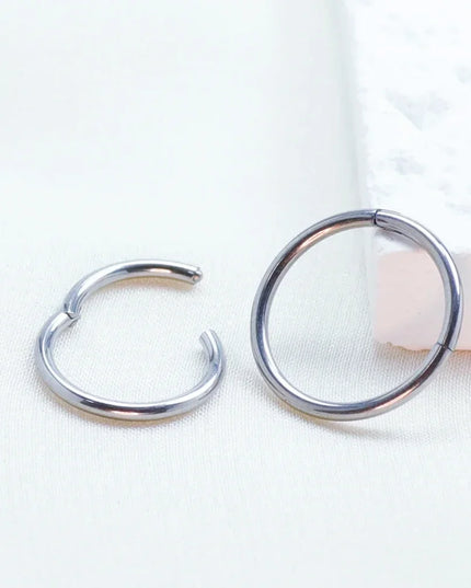 F136 Titanium Hinged Hoop Nose Rings 20G 18G 16G Septum Ring Body Piercing clicker Women and Men Cartilage Rook Earring Jewelry