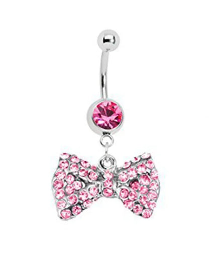 Steel Belly Button Rings Pink Crystal Piercing Navel Heart Style Navel Piercing Earring Belly Piercing Sexy Body Jewelry Ombligo