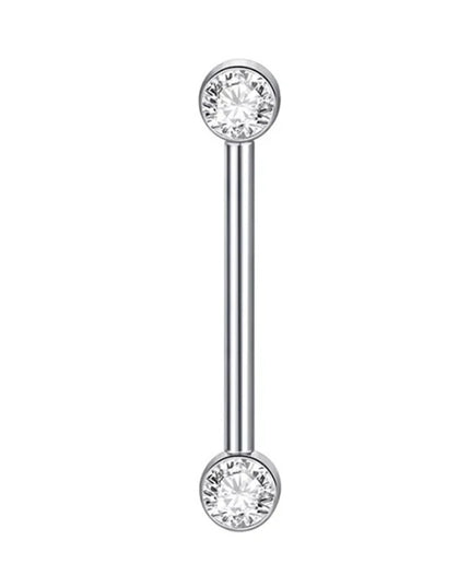 1/2Pcs Titanium Nipple Piercing Jewelry CZ Bezel Tongue Nipple Bars Piercing for Breasts Sexy Piercing Mamilo for Women 12-20mm