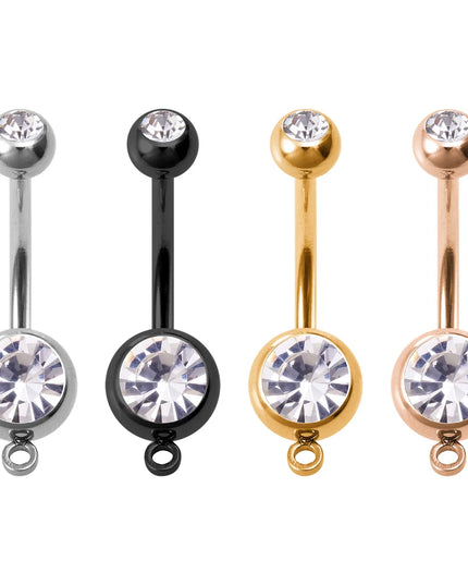 1/4pcs Belly Button Rings DIY Jewelry Making Supplies Findings Pendant Navel Stud Stainless Steel Barbell Piercing Body Jewelry