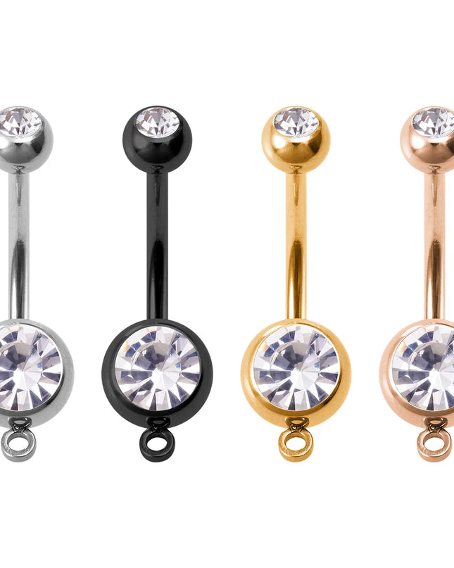 1/4pcs Belly Button Rings DIY Jewelry Making Supplies Findings Pendant Navel Stud Stainless Steel Barbell Piercing Body Jewelry