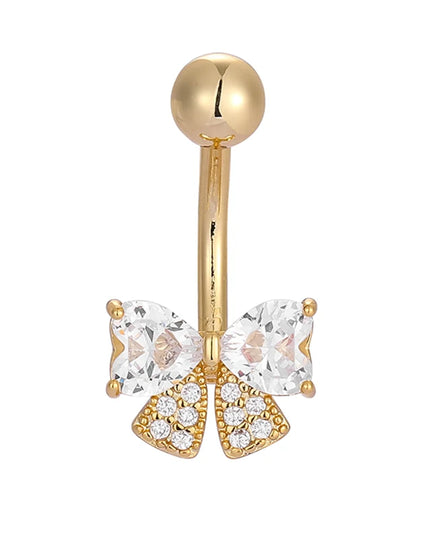 1PC 14G Surgical Steel Belly Button Rings Bow Butterfly Snake Cubic Zirconia Belly Button Barb Ombligo Piercing Jewelry