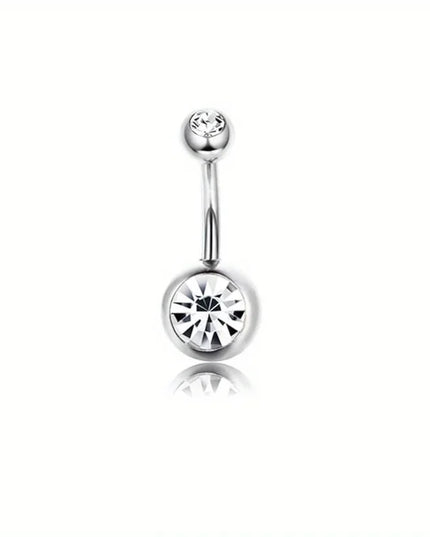 Bobisty Navel Ring 14G Heart Snake Butterfly CZ Dangling Belly Ring for Women Stunning Belly Button Piercing Jewelry