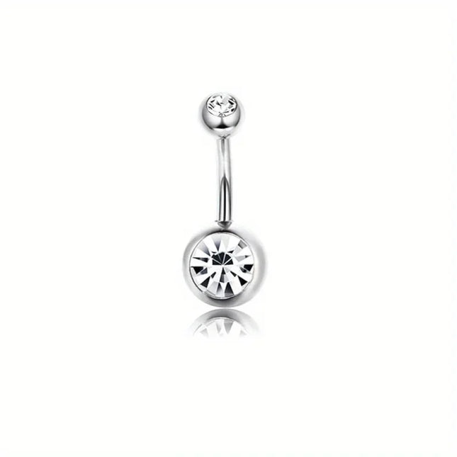 Bobisty Navel Ring 14G Heart Snake Butterfly CZ Dangling Belly Ring for Women Stunning Belly Button Piercing Jewelry