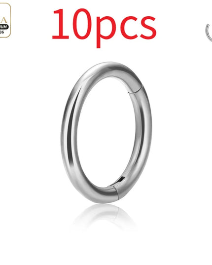 Nose Rings G23 Titanium Lip Ring For Women And Men Piercing Jewelry Hoop Earrings Mixed Color Body Clips Hinged