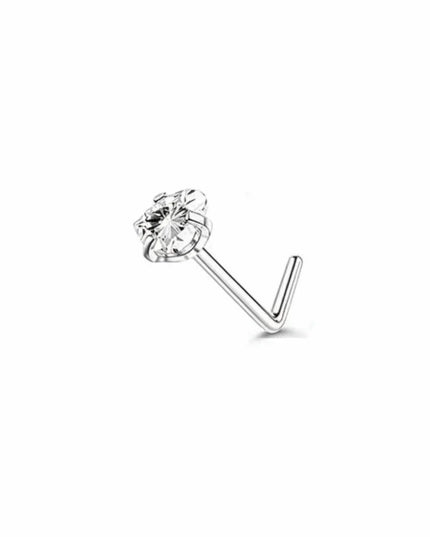15Pcs Mixed Double Nose Rings L Ring Hoop Hypoallergenic Body Clips Hoop Rhinestone Nose Piercing Jewelry Piercing Studs