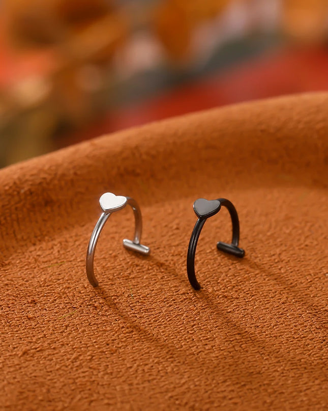 1PC Stainless Steel Fake Nose Ring Hoop Septum Rings Non-Pierced C Clip Lip Ring Earring Fake Nose Piercings Women Body Jewelry