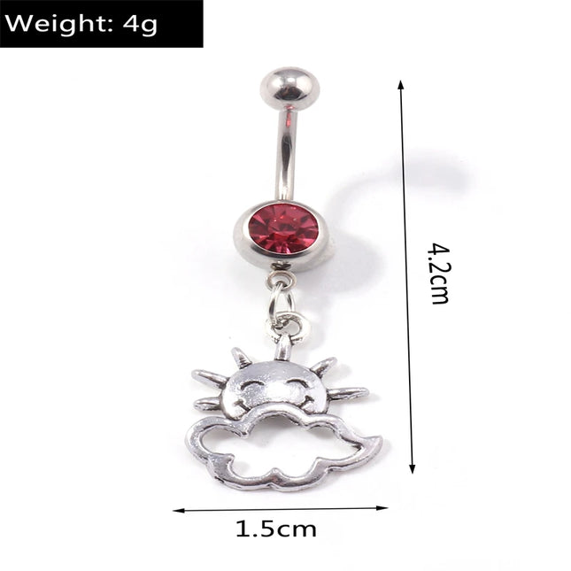 Cute Christmas Tree Belly Button Rings for Women Sexy Piercing Body Jewelry Navel Rings Girls Party Festival Jewelry Gifts