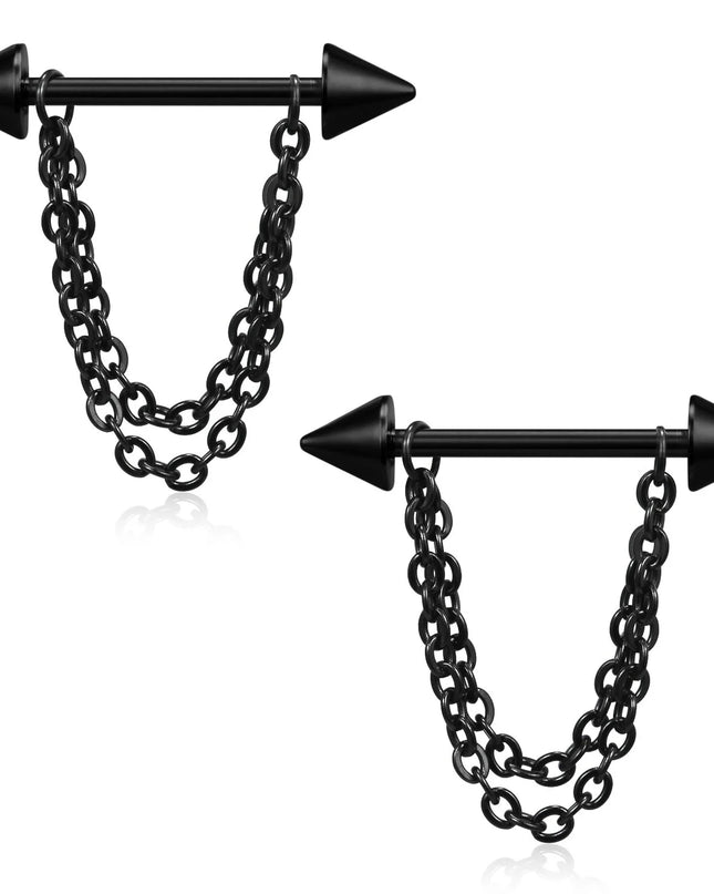 Punk rock sexy black rose nipple ring, body puncture nipple jewelry, women's sexy accessory gift