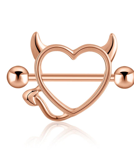 1 Pair Heart Barbell Nipple Ring Piercing Helix Piercing Sexy Nipple Jewelry High Quality Zircon Nipple Rings For Women Oreja