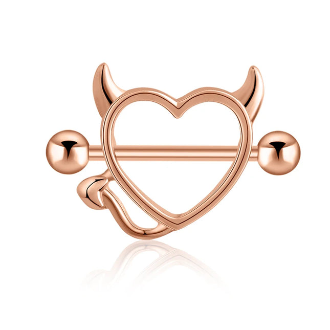 1 Pair Heart Barbell Nipple Ring Piercing Helix Piercing Sexy Nipple Jewelry High Quality Zircon Nipple Rings For Women Oreja