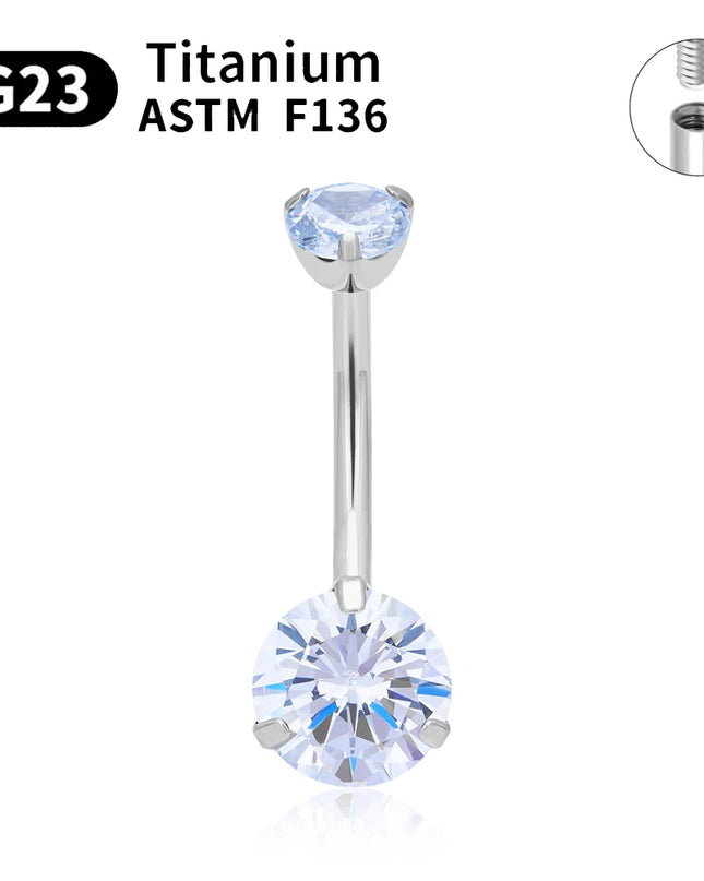 Belly Button Piercing ASTM G23 Titanium Zircons Navel Piercing Ring Body Jewelry Super Pretty Belly Button Ring For Women