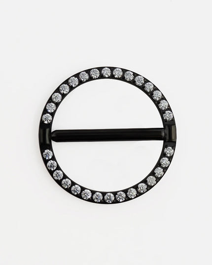 F136 Titanium Nipple Piercing Jewelry 14G Zircon Nasal Septum Ring Clicker ZC Round Nipple Ring Women and Men Girls Body Jewelry