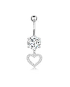 Navel & Bell Button Rings / body / 1pc|silver-heart