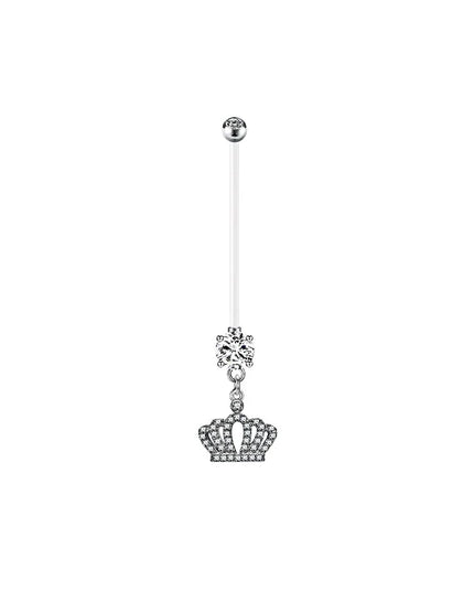 Pregnancy Belly Button Rings Long Bar 38mm Sport Maternity Flexible Bioplast Clear Navel Belly Rings Piercing Retainer Jewelry