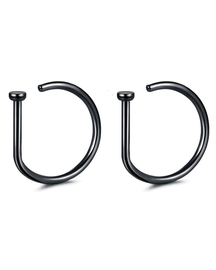 Fake Nose Ring Hoop Lip Labret Ring for Women Non Pierce Hoop Nose Ring  Septum Hoop  Ring Tragus Rook Ring Non Piercing Jewelry