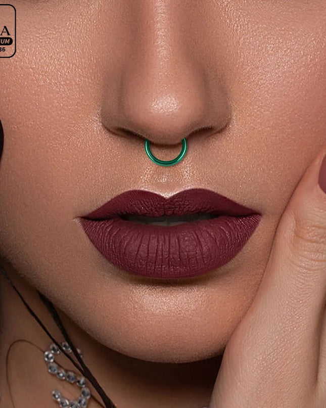 Nose Rings G23 Titanium Lip Ring For Women And Men Piercing Jewelry Hoop Earrings Mixed Color Body Clips Hinged
