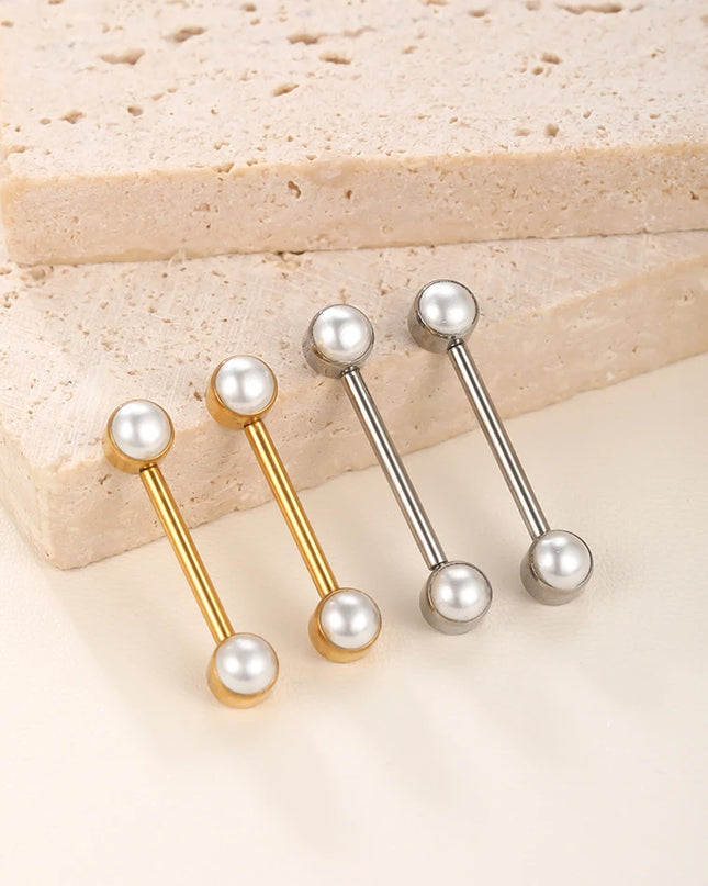 1Pc Titanium Nipple Barbell Piercing Zircon Nipple Ring with Pendant Bar Piercing Internally Threaded Women Body Accessaries