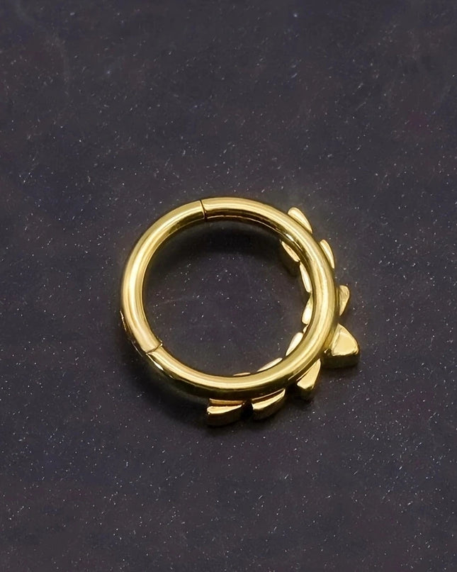 1Pc 18K Gold Plated Stainless Steel Nose Ring,Synthetic Zircon Nasal Septum Piercing Jewelry Gift Suitable Everyday Wear