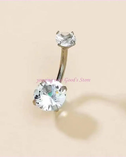 57QA Versatile Belly Button Rings Set of 8 Stainless Steel Navel Rings Body Piercing