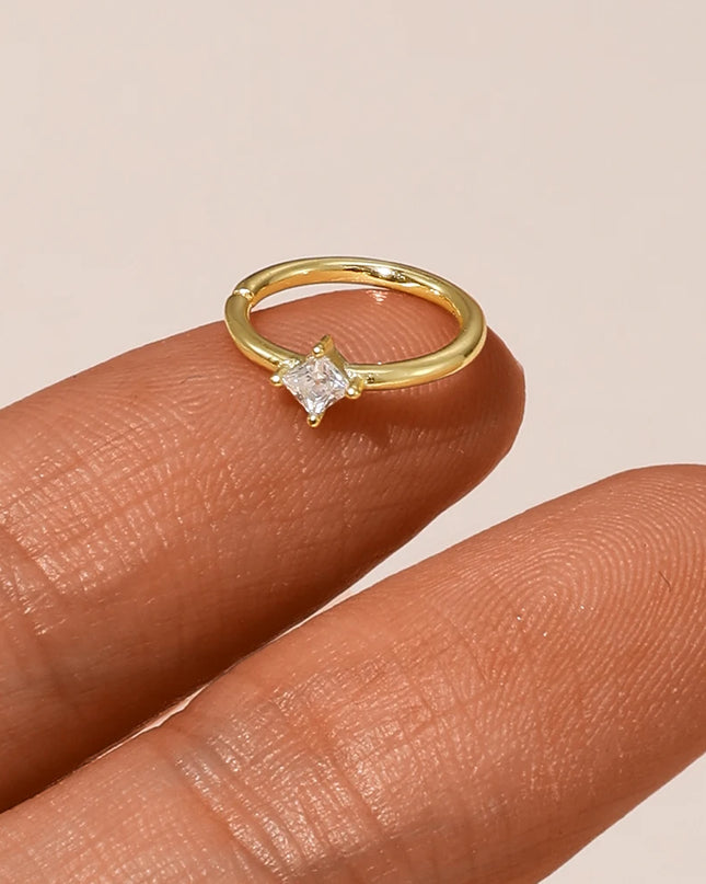 AIDE 1PC 925 Sterling Silver Pierceing Nose Ring Simple Round Twist Rope Nose Ring Women Ear Bone Ring Jewelry Nose Rings