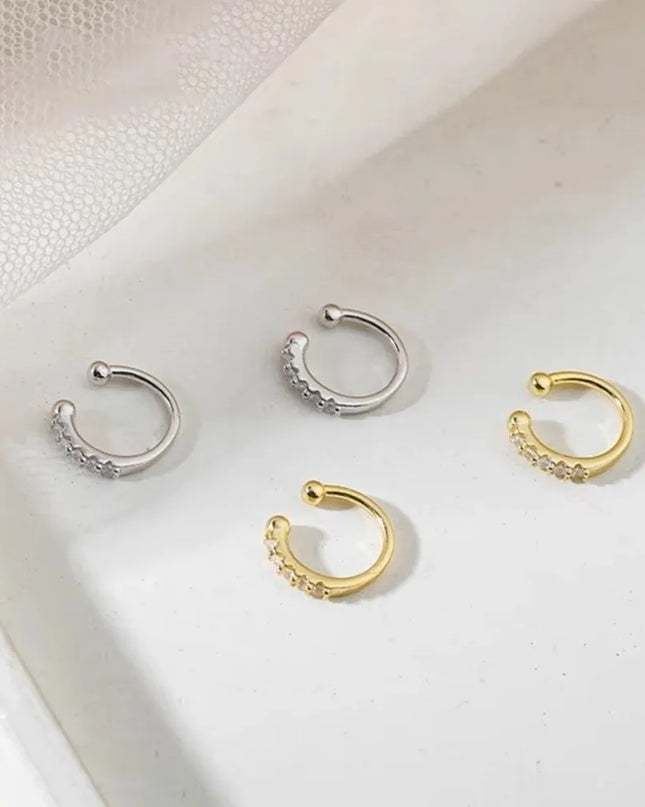 Fashion Hypoallergenic Fake Nose Rings Adjustable Silver Gold Color False Nose Rings Nose Nails Women
