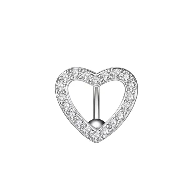 1PCS Butterfly Belly Button Piercing Jewelry 14G Heart Belly Ring Body Piercing Bee Navel Piercing Belly Bars Piercing Ombligo