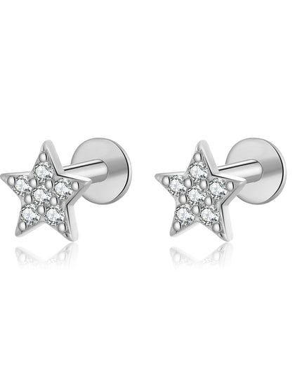 ANDYWEN 925 Sterling Silver 6mm Proud Milky Way  Queen Flash Baby Angel Piercing Screw Pendientes Stud Earring Women Clips Jewel