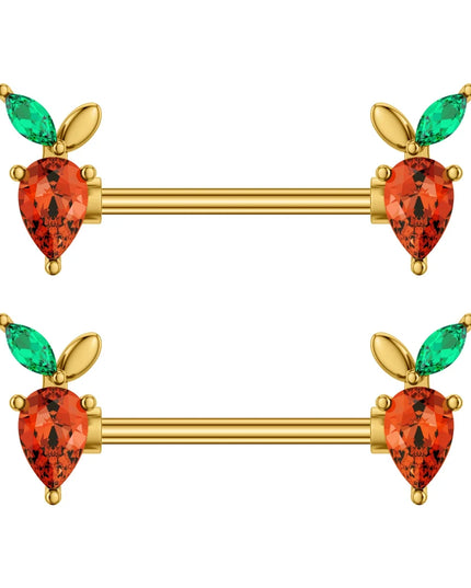 2pcs Animal Plant Series Nipple Piercing Shield Barbell for Women Both Sides Screwed Sexy Body Nipple Ring Piercings Nombril