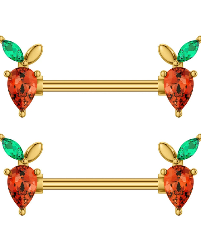 2pcs Animal Plant Series Nipple Piercing Shield Barbell for Women Both Sides Screwed Sexy Body Nipple Ring Piercings Nombril