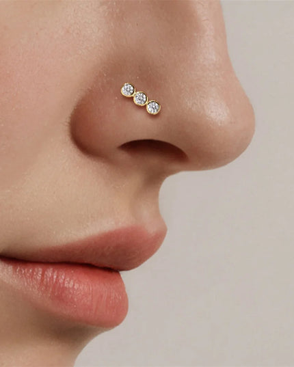 ROXI 925 Sterling Silver 1 Piece Flower/Round Nose Rings for Women Men Body Nose Piercing Cartilage Piercing Jewelry