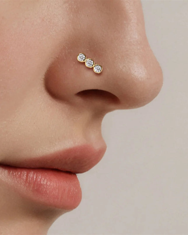 ROXI 925 Sterling Silver 1 Piece Flower/Round Nose Rings for Women Men Body Nose Piercing Cartilage Piercing Jewelry