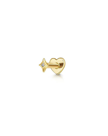 AIDE Heart Round Ball Flat Helix Piercing Earring 925 Sterling Silver Ear Studs Geometric Zircon Exquisite Trinket Studs Aretes